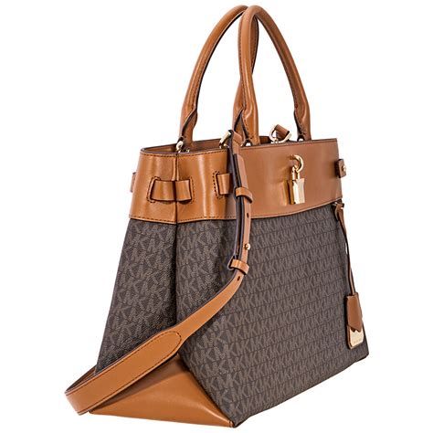 michael michael kors gramercy large leather satchell|Michael Kors manhattan leather satchel.